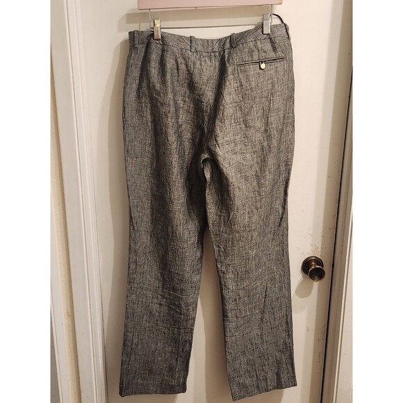 Calvin Klein Women's Size 10 Modern Fit Heather Gray 100%‎ Linen Women's Pants. - Picture 3 of 9